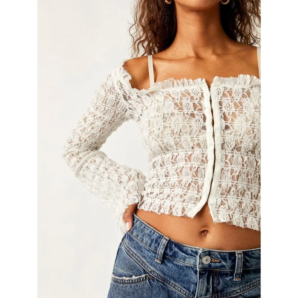 FREE PEOPLE Madison Top / White - Picture 6 of 9
